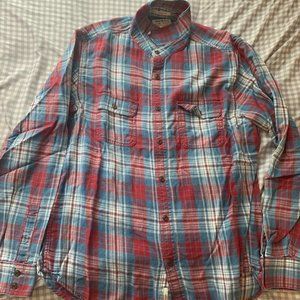 Red white blue lucky brand flannel